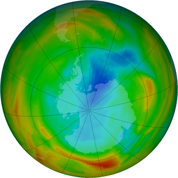 Antarctic ozone map for 02 September 1979